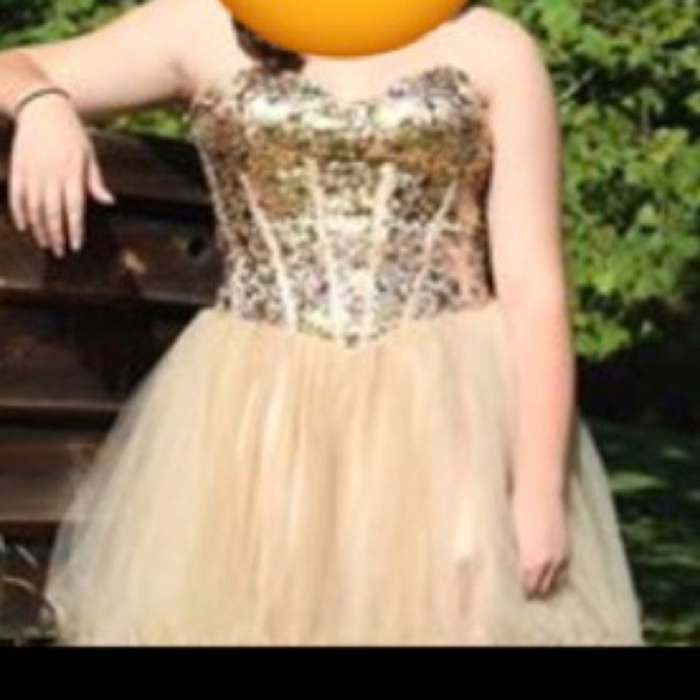 Gold Homecoming dress